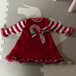 18 month winter candy cane sweater dress